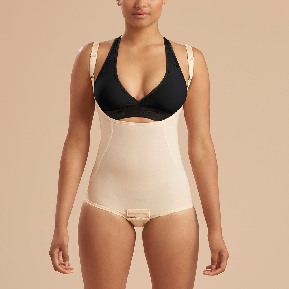 Marena Recovery Girdle High Back Compression Post-Surgical Beige L Bikini Length